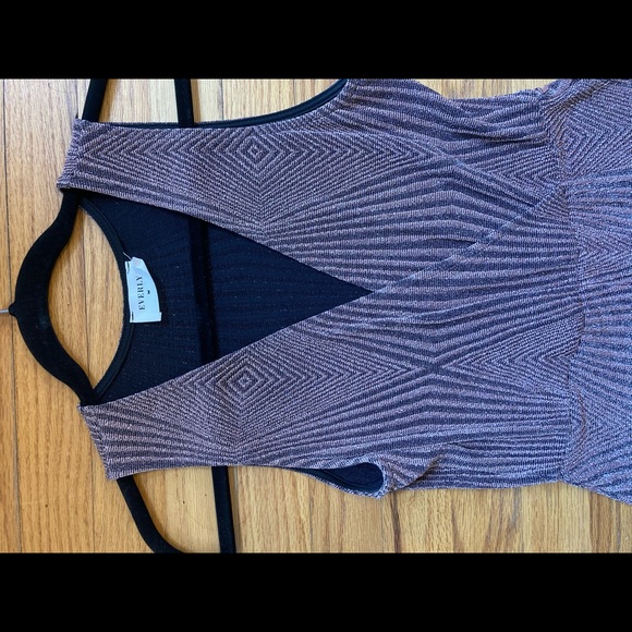 Everly | Pink and Black Shimmer Dress - Picture 3 of 4